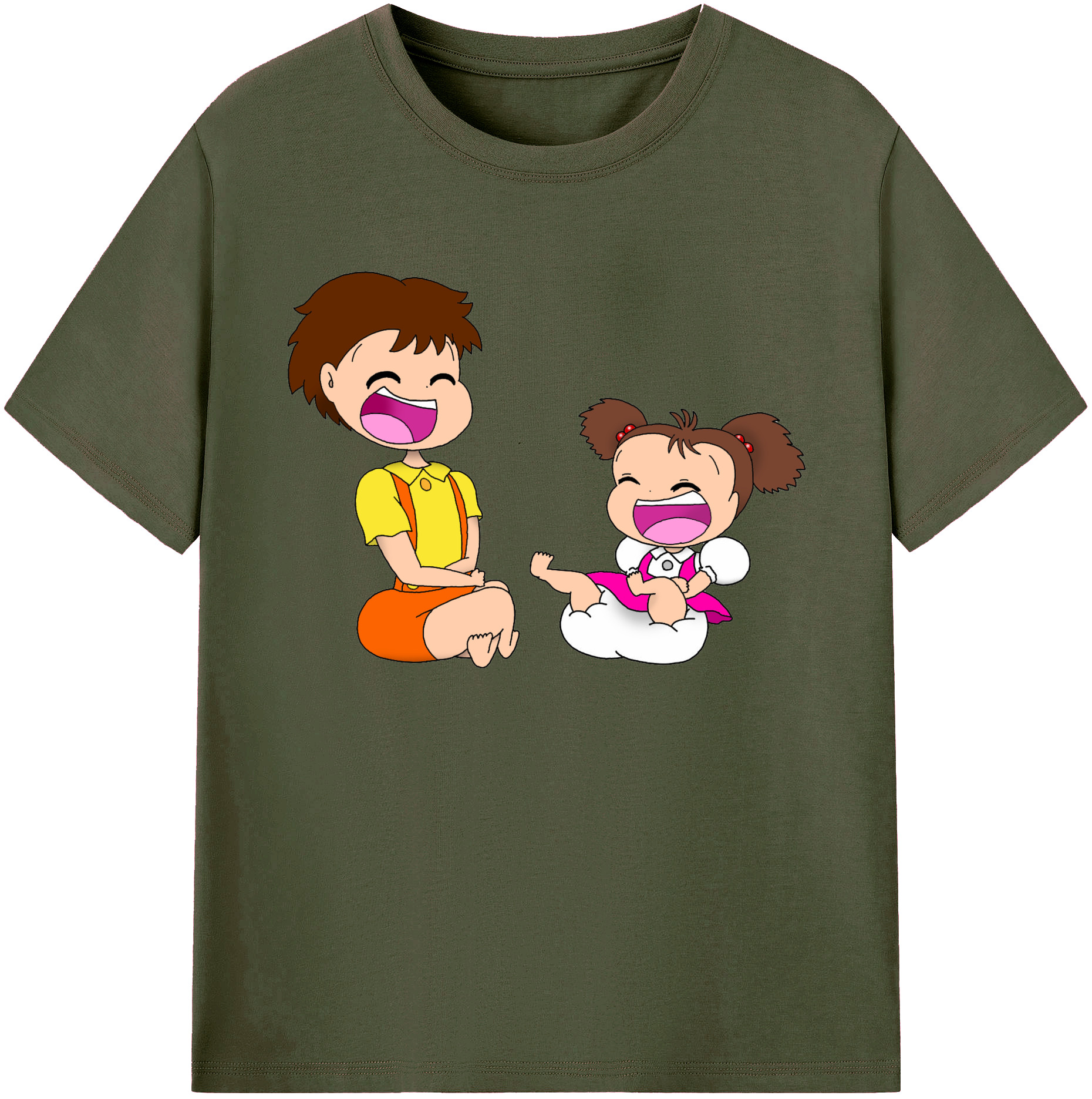 （画像用） となりのトトロ 草壁メイ 草壁サツキ My Neighbor Totoro Satsuki Kusakabe Mei Kusakabe 綿100％ メンズ半袖Tシャツ｜肌触りやわらか＆通気性